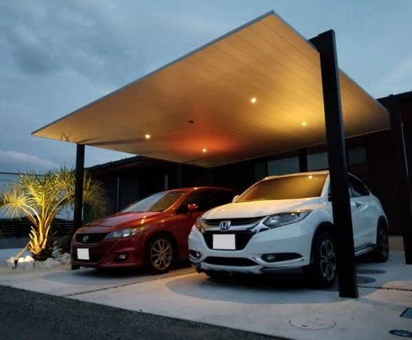 LIXIL　カーポートSCワイド　ライティング　埼玉県加須市 _ 埼玉県 _ 外構・エクステリア _ 大興